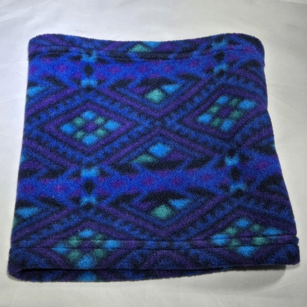 Vintage Black Diamond Adults Fleece Neck Warmer One Size Aztec Blue Ski‎ Snow
